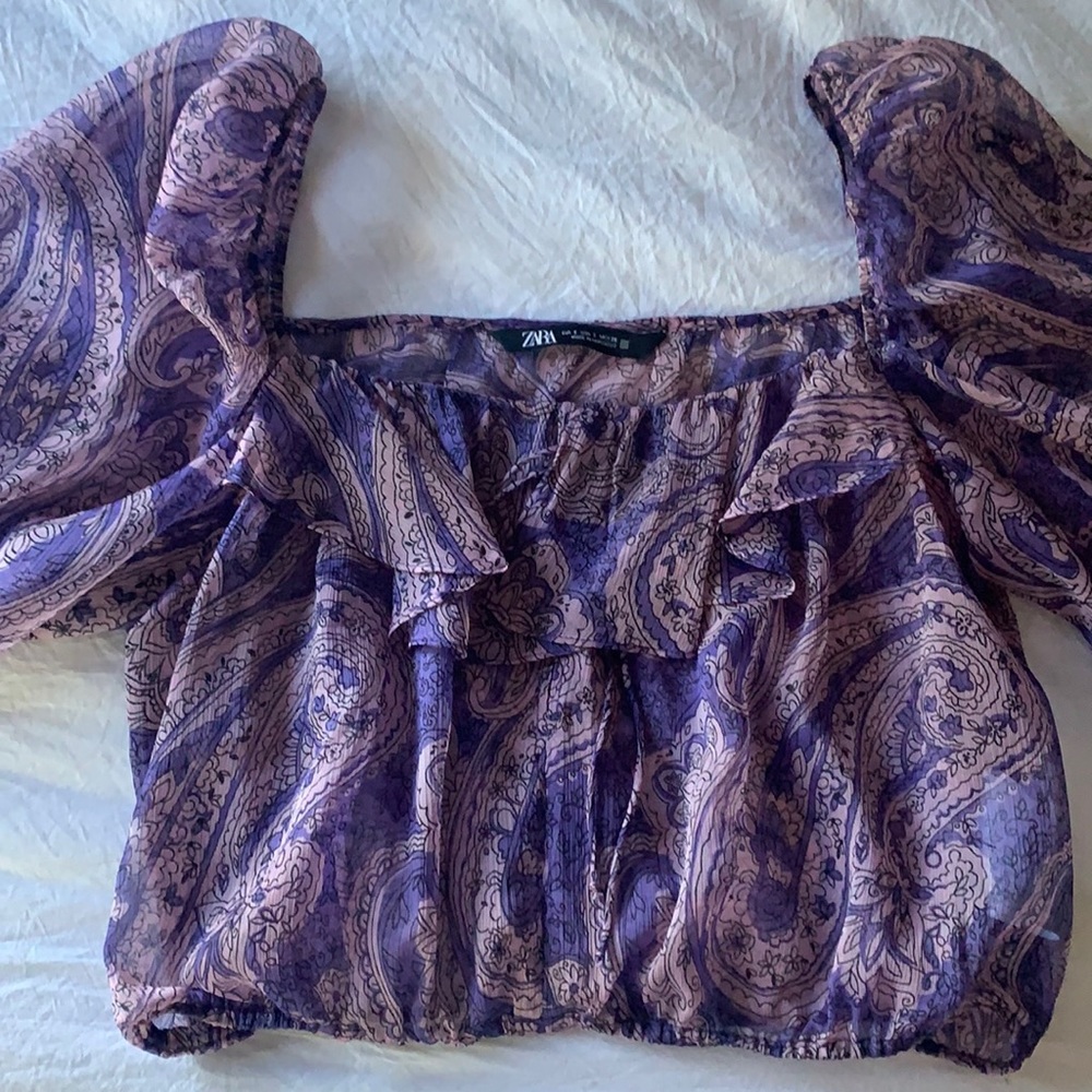 ZARA PAISLEY TOP S